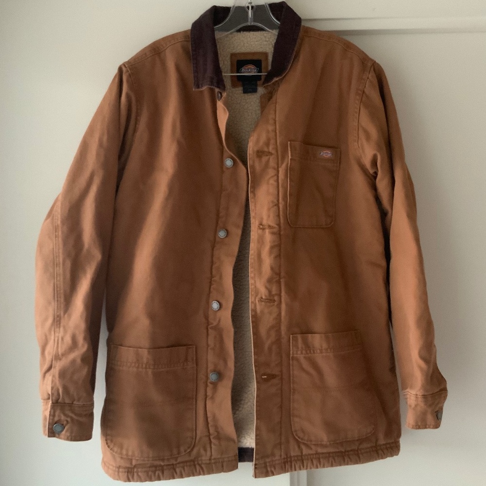 Mens Dickies Fur Lined Heavy Worker Jacket